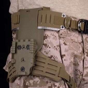 Tactical laser cut thigh belt
