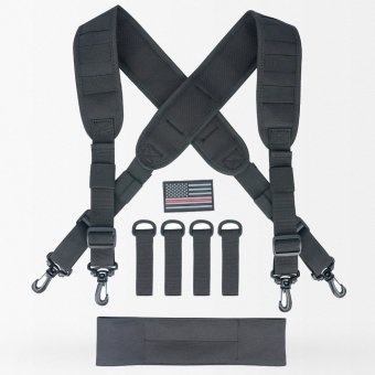 Tactical molle belt suspenders