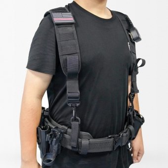 Tactical molle belt suspenders