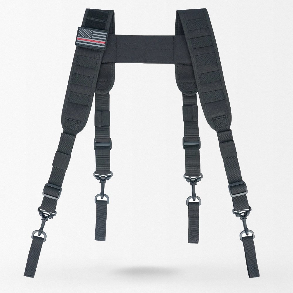 Tactical molle belt suspenders