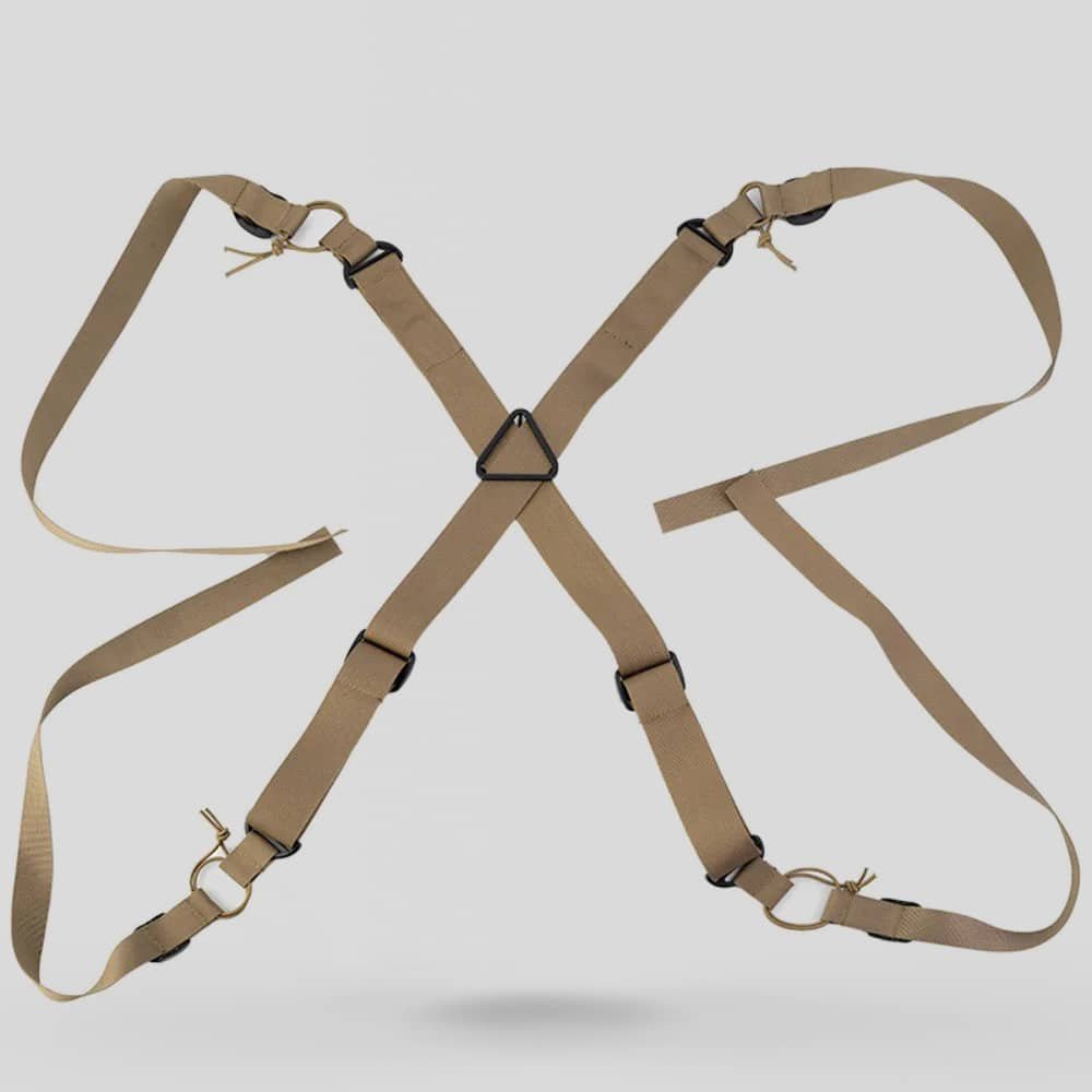 Tactical police x back suspenders