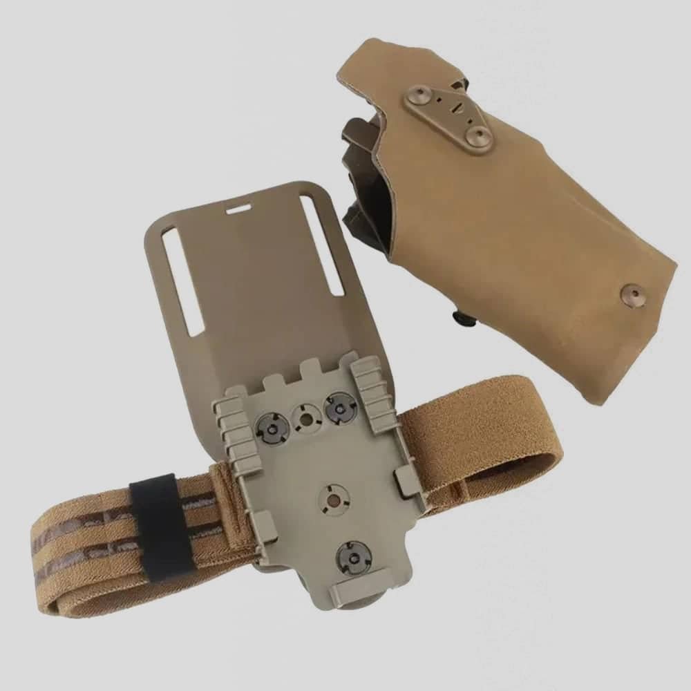 Tan drop leg glock 17 holster