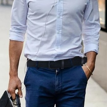 Canvas army belt with pin buckle