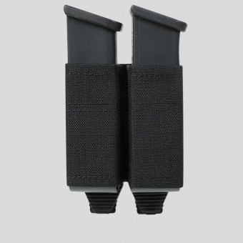 Double nylon magazine pouch with clip