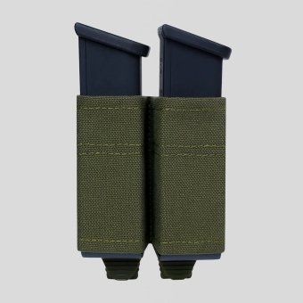 Double nylon magazine pouch with clip