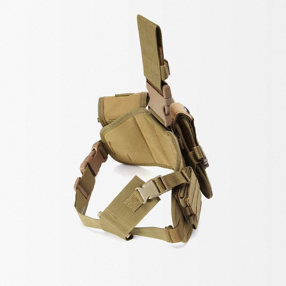 Drop leg holster with mag pouch