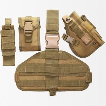 Drop leg holster with mag pouch