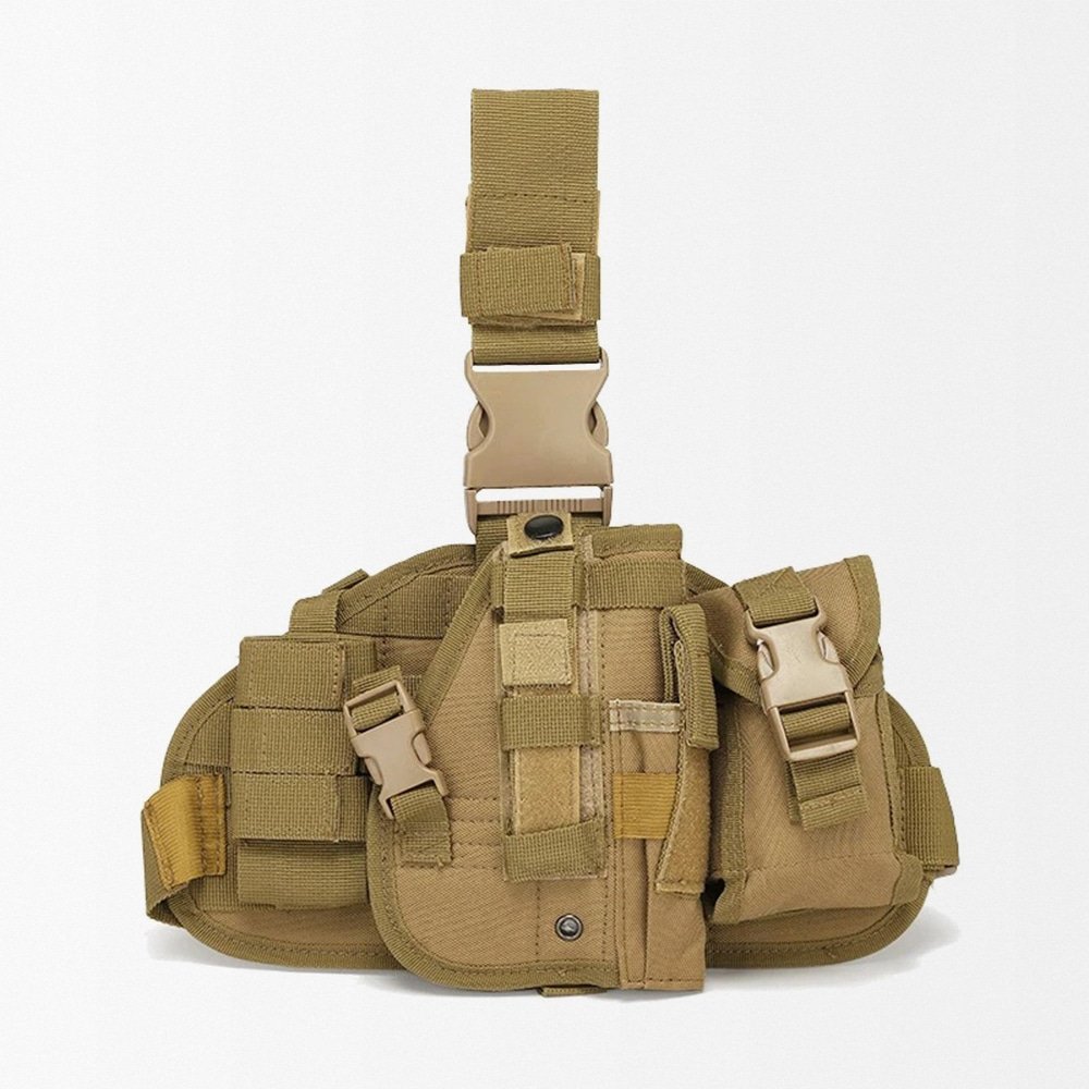 Drop leg holster with mag pouch