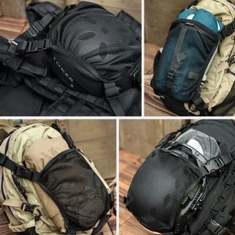 Helmet pouch for backpack