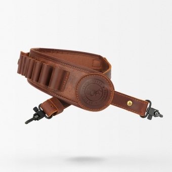 Bretelle de fusil en cuir avec porte-cartouches