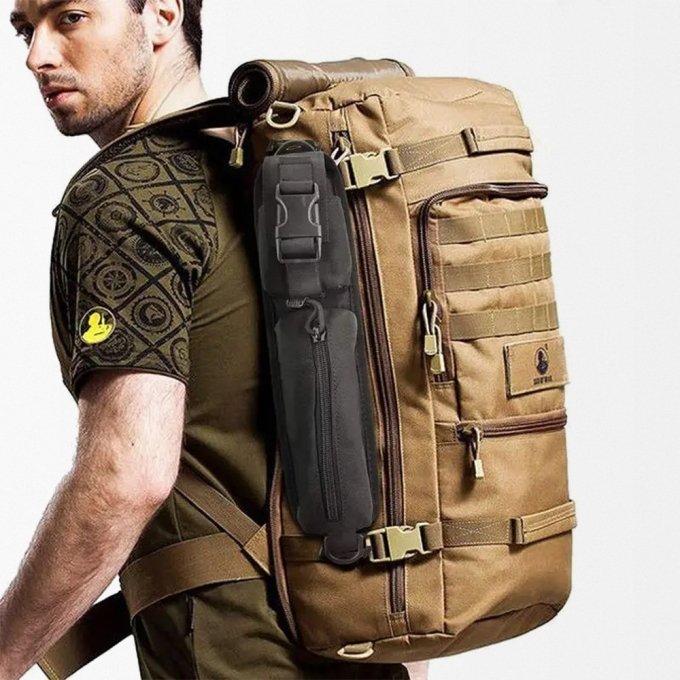 Long tactical shoulder strap pouch