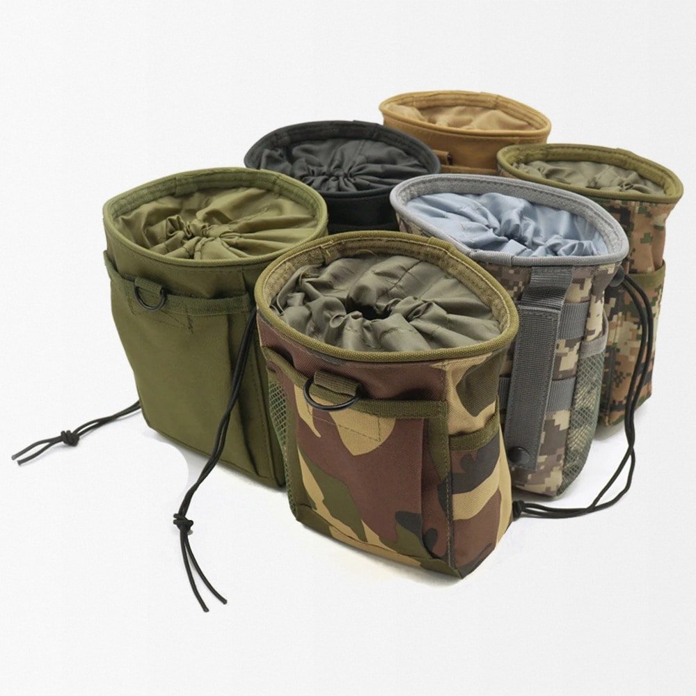 Tactical drawstring molle dump pouch