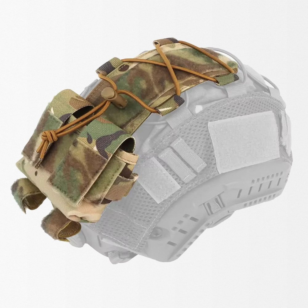 Tactical helmet battery pouch