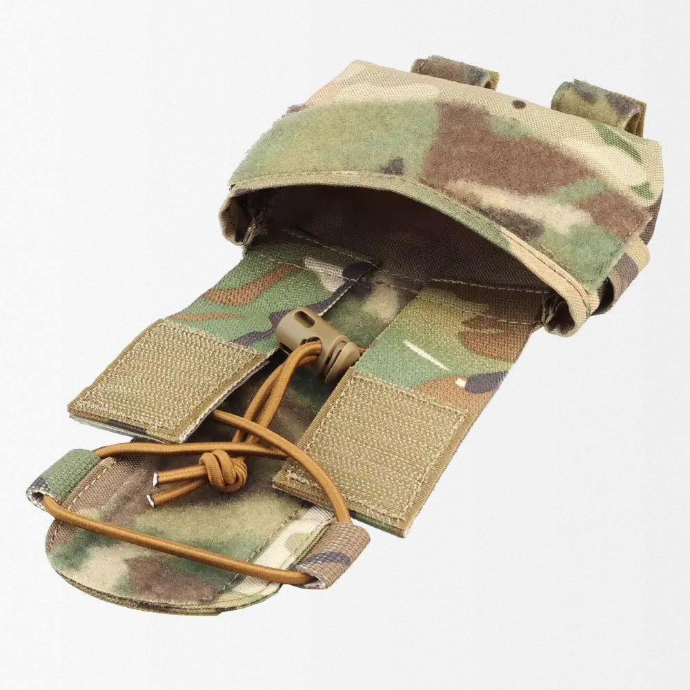 Tactical helmet battery pouch
