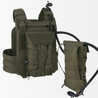 Tactical hydration pouch with water bladder