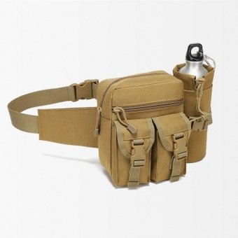 Tactical waist pouch with bottle carrier