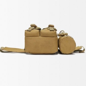 Tactical waist pouch with bottle carrier