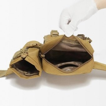 Tactical waist pouch with bottle carrier