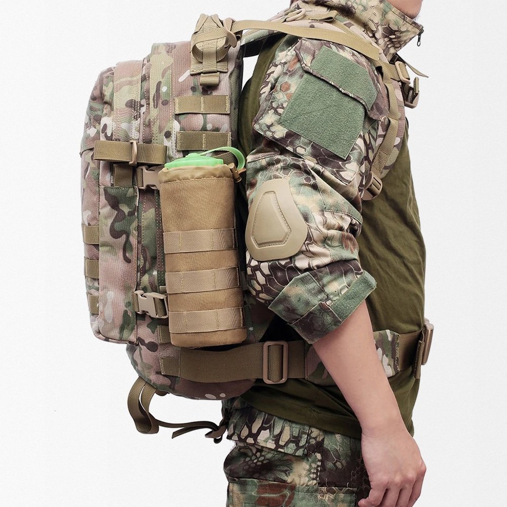 Tactical molle water bottle pouch