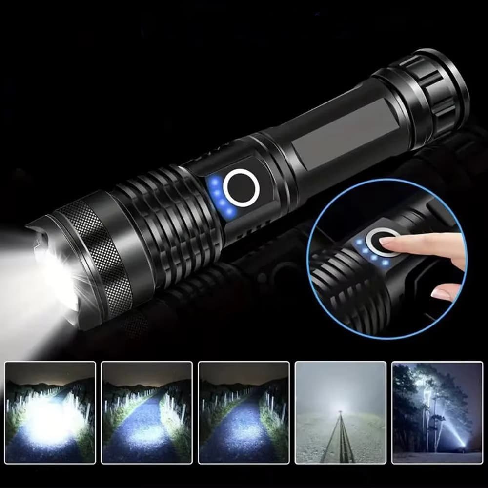 Lampe torche tactique ultra puissante rechargeable – Image 5