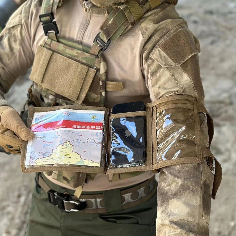 Tactical wrist map pouch