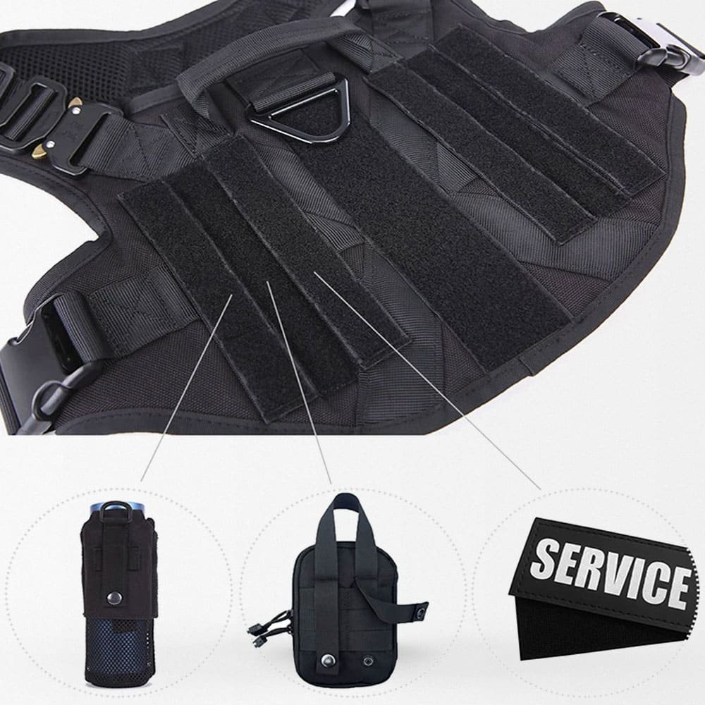 Gilet harnais tactique pour chien – Image 3