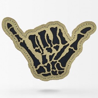Patch main squelette 3D brodé
