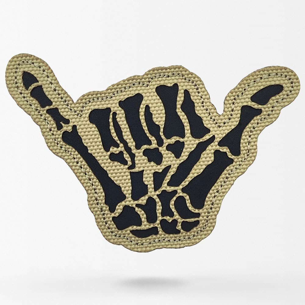 Patch main squelette 3D brodé