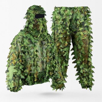 Combinaison ghillie feuilles bioniques avec masque facial