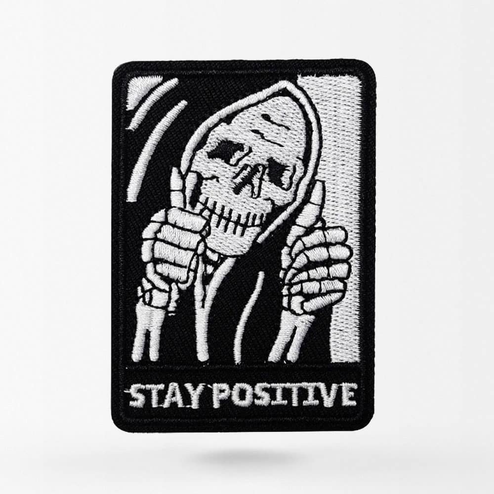 Stay Positive Skull Patch