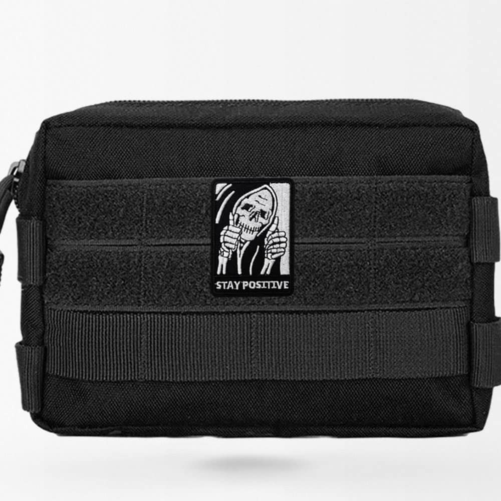 Stay Positive Skull Patch – Image 3