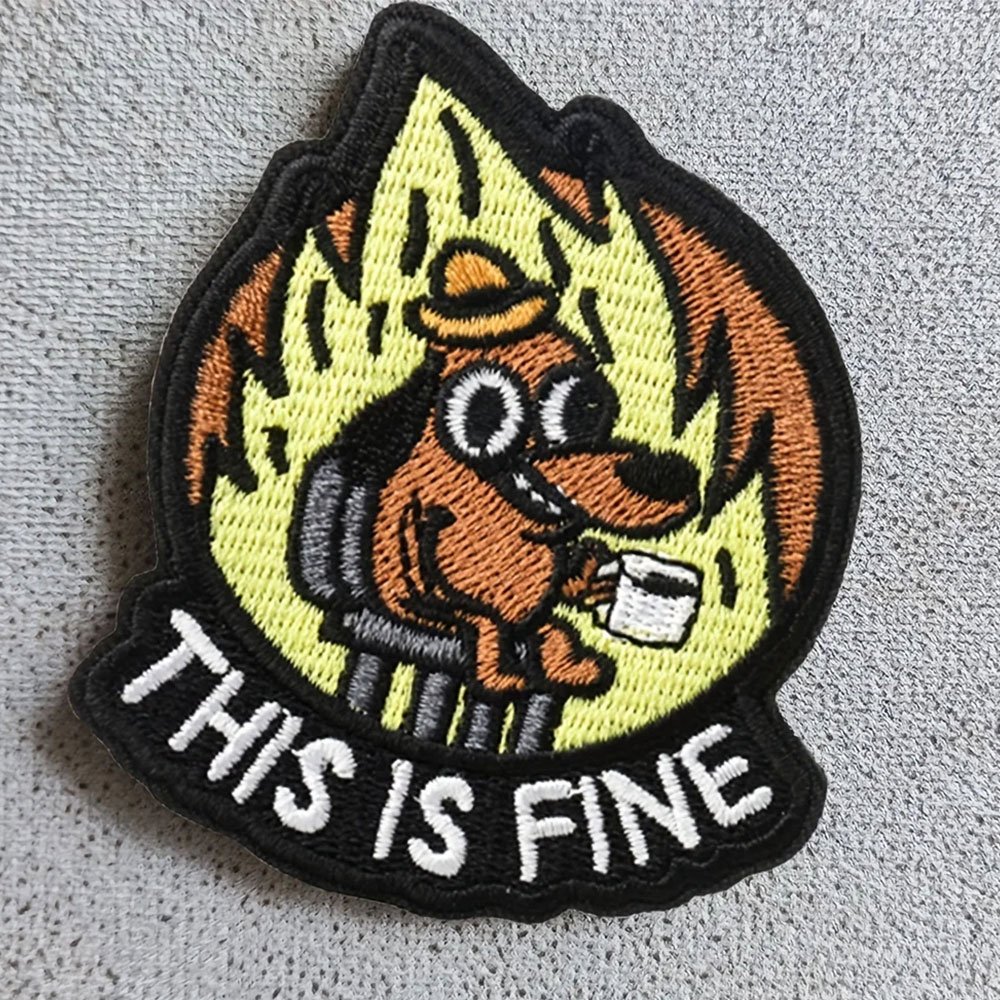 Patch meme drôle This is fine