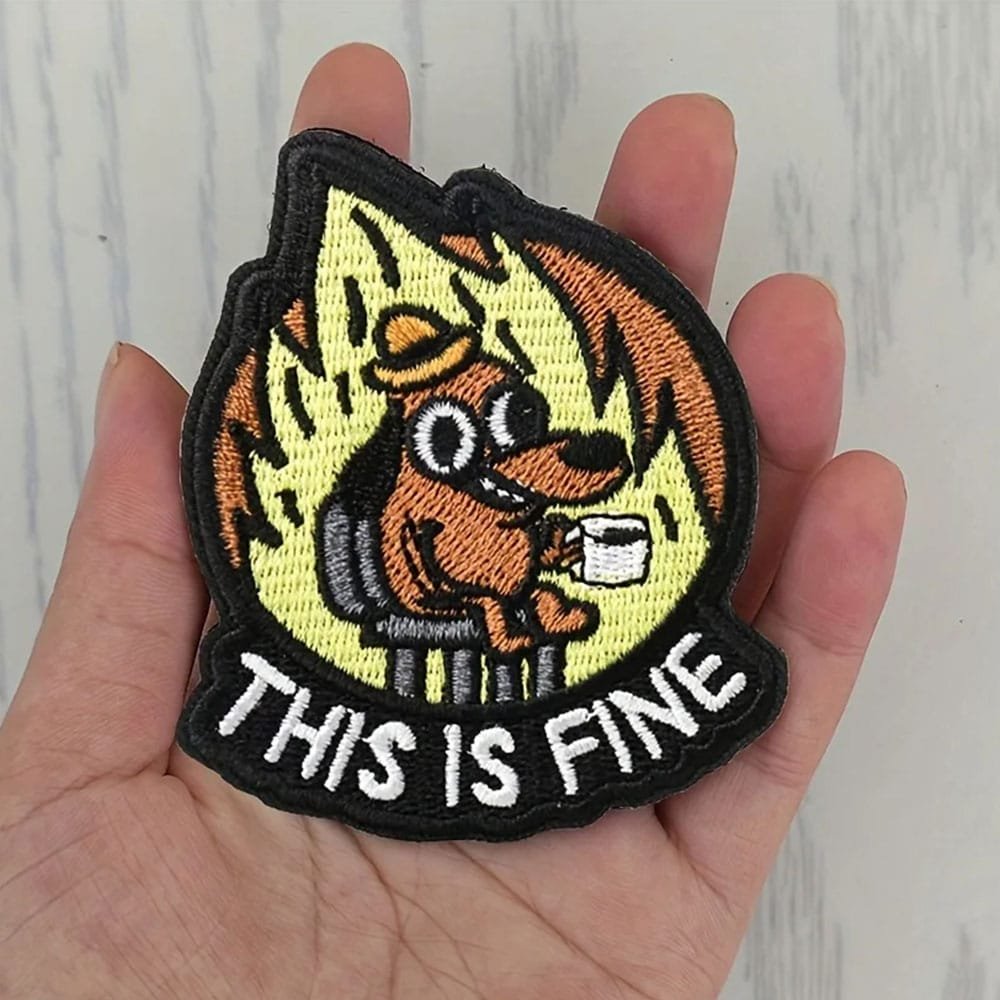 Patch meme drôle This is fine – Image 2