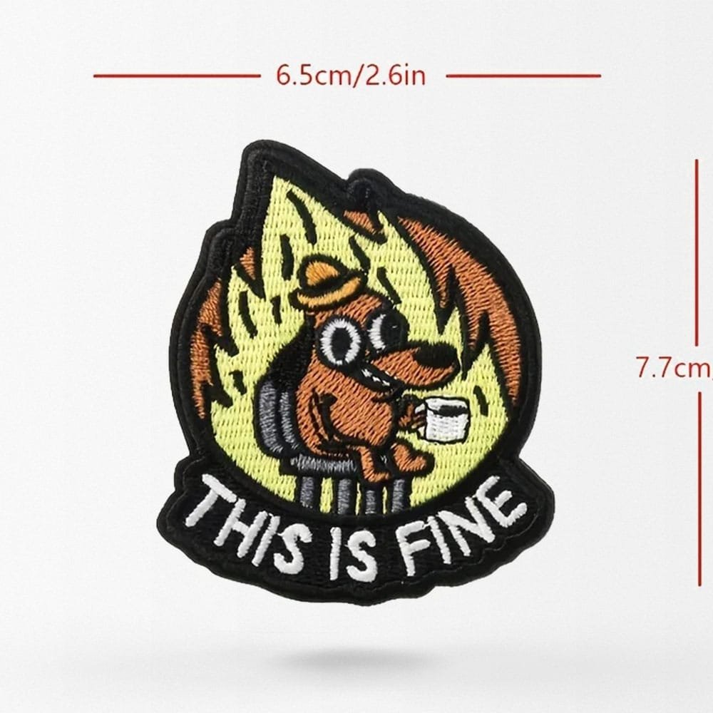 Patch meme drôle This is fine – Image 3