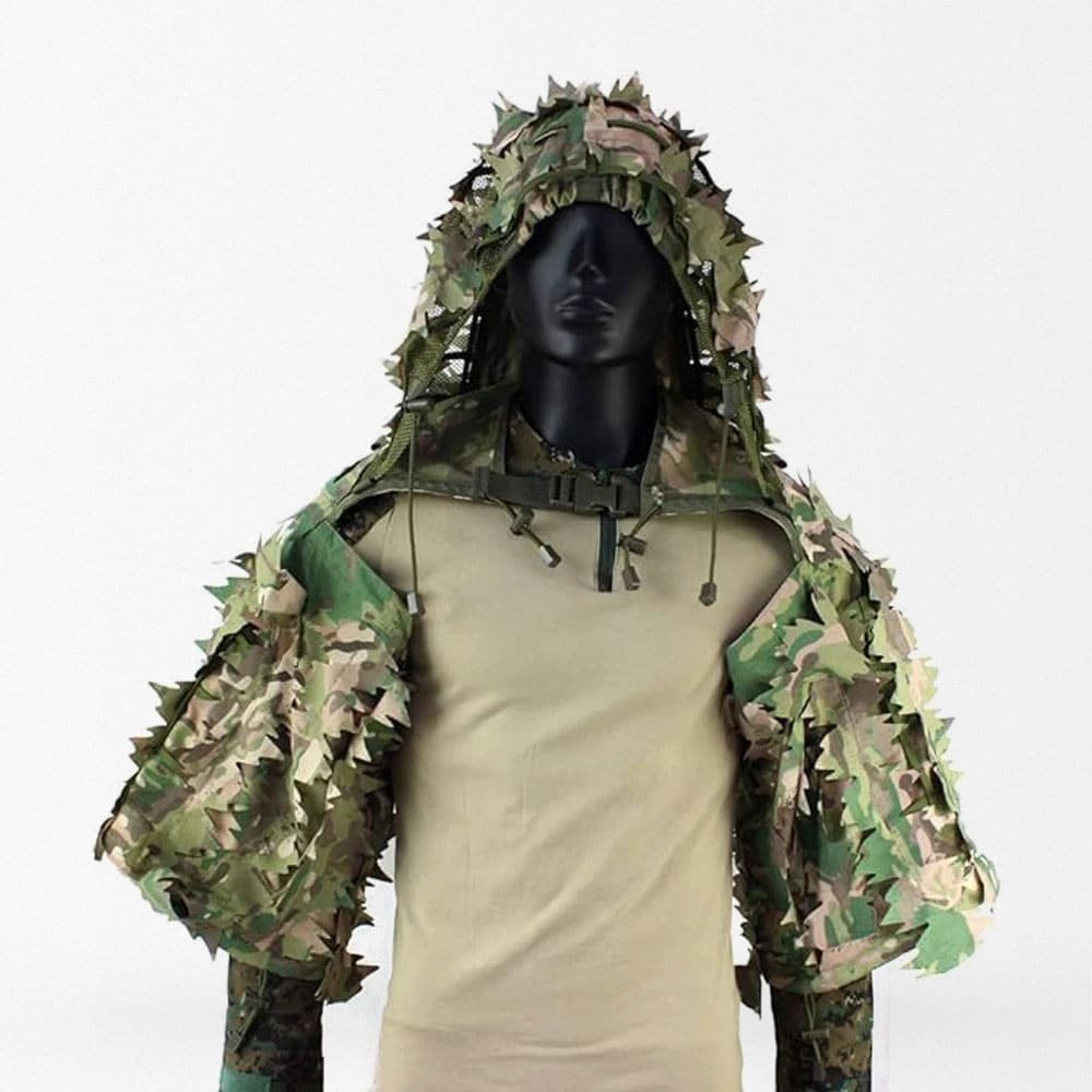 Cagoule ghillie feuilles viper