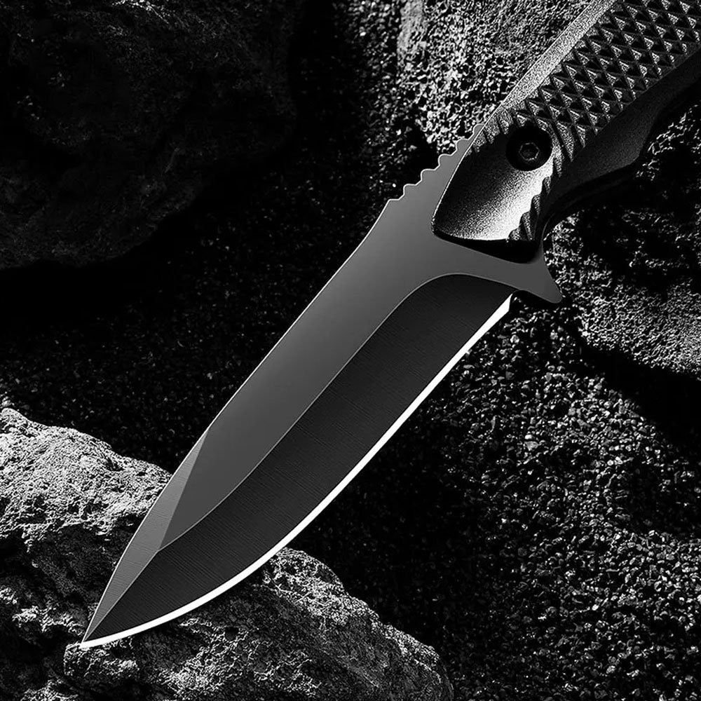 Couteau tactique à lame fixe avec étui – Image 3