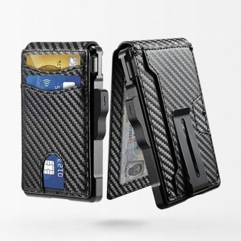 Portefeuille automatique pop-up en fibre de carbone