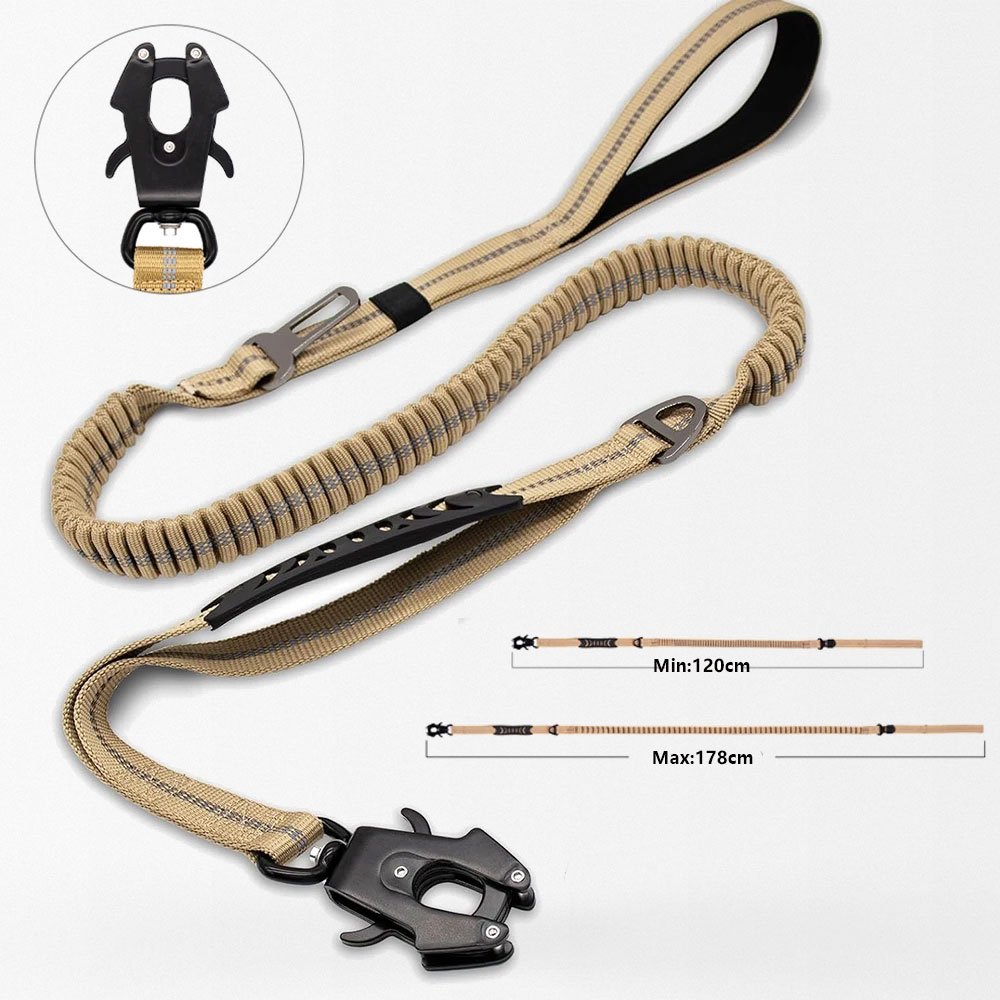 Laisse tactique bungee pour chien