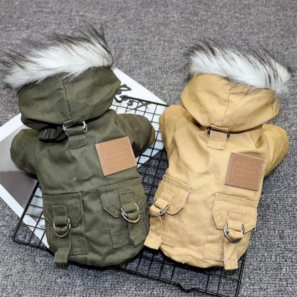 Veste tactique pour chien avec capuche